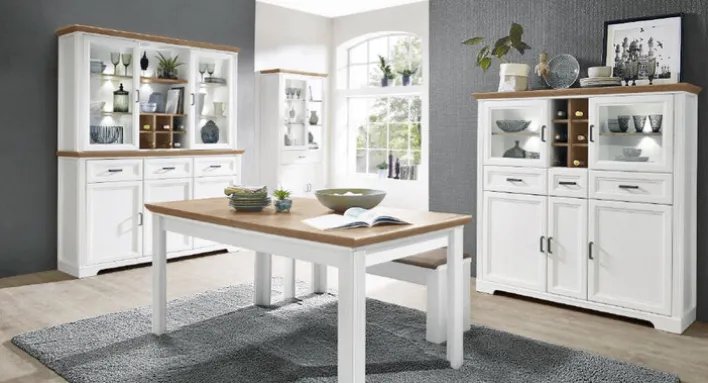 Sitzbank JASMIN inklusive Sitzkissen 126x48x41 cm