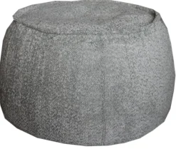 Sitzsack-Hocker KAYLA 41 x 60 cm hellgrau