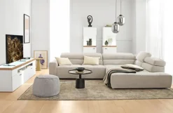 Sitzsack-Hocker KAYLA 41 x 60 cm hellgrau