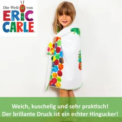 Smithy Kinderdecke RAUPE NIMMERSATT 75 x 90 cm weiß