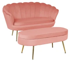 Sofa 2-Sitzer rose