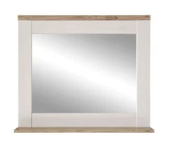 Spiegel CASA 80 x 70 cm braun/ weiß