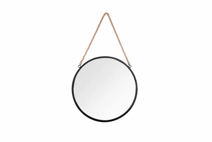 Spiegel rund NINA 40 cm schwarz