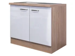 Spülenunterschrank LUKE Sonoma Eiche /weiß