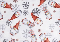 SPRÜGEL Tischset GNOMOS SNOWFLAKE 35 x 50 cm rot/grau