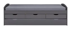 Stauraum-/Funktionsbett ANDRE 90 x 200 cm grau