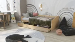 Stauraum-/Funktionsbett DAN 90 x 200 cm braun