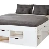 Stauraum-/Funktionsbett Lauro 160 x 200 cm weiß