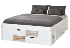 Stauraum-/Funktionsbett Lauro 160 x 200 cm weiß