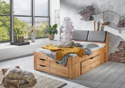 Stauraum-/Funktionsbett MAXI 140 x 200 cm braun