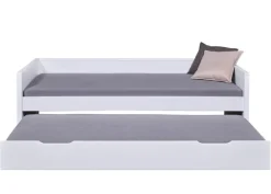 Stauraum-/Funktionsbett NIELS 90 x 200 cm weiß