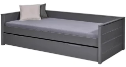 Stauraum-/Funktionsbett NIELES 90 x 200 cm grau