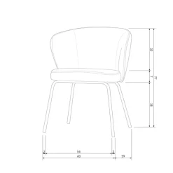 Stuhl ADMIT 2er-Set natur/schwarz