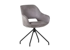 Stuhl MIKE hellgrau/schwarz ZickZackNaht