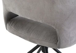 Stuhl MIKE hellgrau/schwarz ZickZackNaht