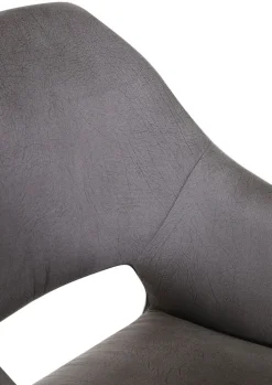 Stuhl MIKE hellgrau/schwarz ZickZackNaht