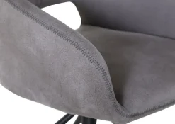 Stuhl MIKE hellgrau/schwarz ZickZackNaht