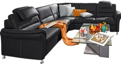 SYSTEMPOLSTER Ecksofa CROTONE R Leder Torro Anthrazit