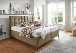 SYSTEMPOLSTER Polsterbett ALESSANDIRA 180 x 200 cm braun