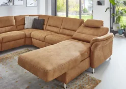 SYSTEMPOLSTER Wohnlandschaft ANDERLECHT-DK SF zimtbraun