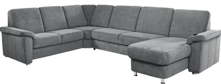 SYSTEMPOLSTER Wohnlandschaft GENK-C SF denimgrau