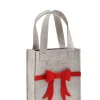 Tasche/Beutel MERRY CHRISTMAS Filz 42 x 20 x 10 cm Beige/Rot