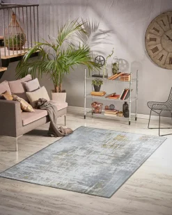 Teppich ALMONTE 120 x 170 cm creme/senfgelb