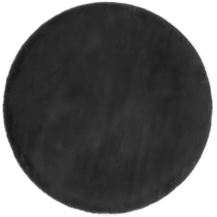 Teppich NOVARA 80 cm rund anthrazit