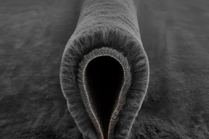 Teppich NOVARA 80 cm rund anthrazit