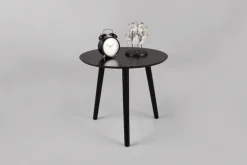 Tisch 2er-Set VILANA Ø 50 cm/Ø 45 cm schwarz