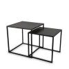 Tisch-2er Set JUDY 35 cm/40 cm schwarz