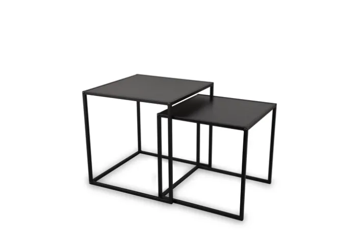 Tisch-2er Set JUDY 35 cm/40 cm schwarz