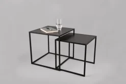 Tisch-2er Set JUDY 35 cm/40 cm schwarz