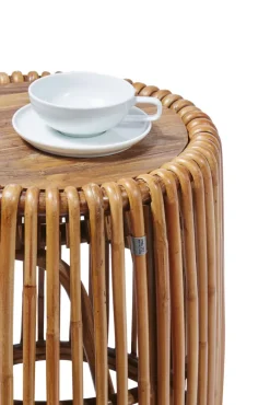 TOM TAILOR Beistelltisch 50 x 50 cm Rattan/reyceltes Teakholz natur