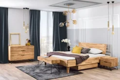 TRAUMWERKSTATT Bett ATLANTA 180 x 200 cm kernbuchebraun