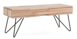 TRAUMWERKSTATT Bettbank ATLANTA Massiv Kernbuche