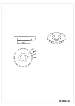 TRIO LED Badlampe Decke ASCARI 30 cm chromfarbig