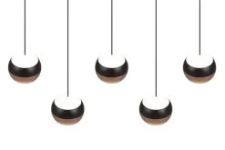 TRIO LED Balkenpendel TRS ORBIT 100 cm schwarz /coffee