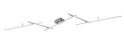 TRIO LED Deckenlampe ARVIN 245 cm nickelfarbig
