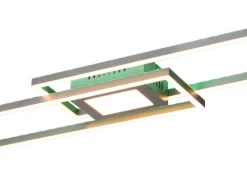 TRIO LED Deckenlampe GANADO 110 x 21 cm nickelfarbig