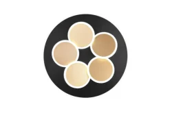 TRIO LED Deckenlampe MANDALA 49 cm schwarz /goldfarbig