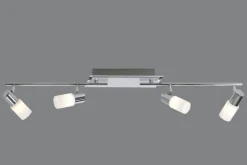 TRIO LED Deckenlampe mit 4 Spots CLAPTON chromfarbig