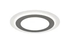 TRIO LED Deckenlampe MORGAN 45 cm nickelfarbig