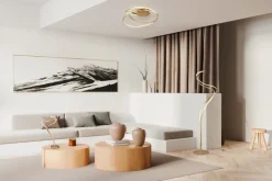 TRIO LED Deckenlampe TRS NALA goldfarbig