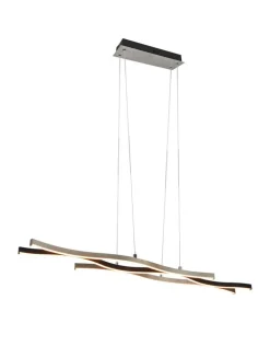 TRIO LED Pendelleuchte BLAZE 107 cm schwarz /nickelfarbig