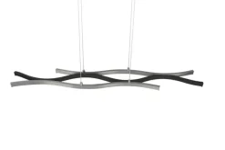 TRIO LED Pendelleuchte BLAZE 107 cm schwarz /nickelfarbig