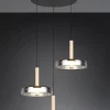 TRIO LED Pendelleuchte CELESTE 3-flg schwarz /Rauchglas