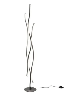 TRIO LED Stehlampe BLAZE 138 cm schwarz /nickelfarbig