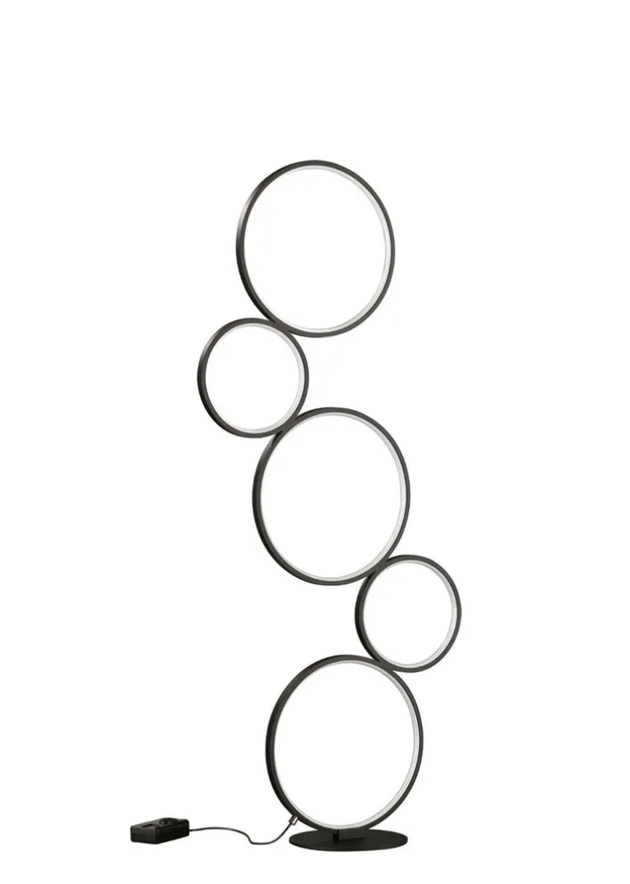 TRIO LED Stehlampe RONDO 115 cm schwarz