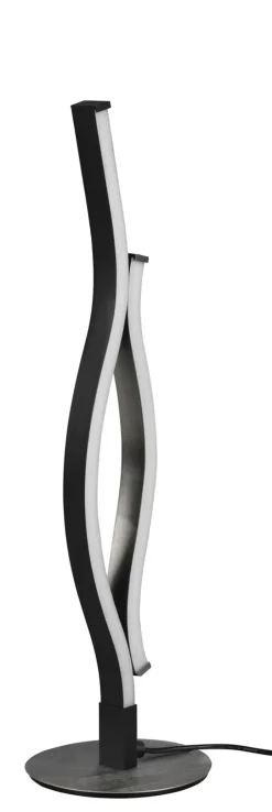 TRIO LED Tischlampe BLAZE 48 cm schwarz /nickelfarbig